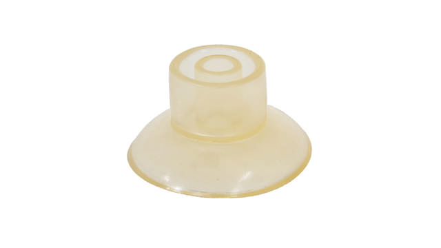 Tipi pole end, clear rubber