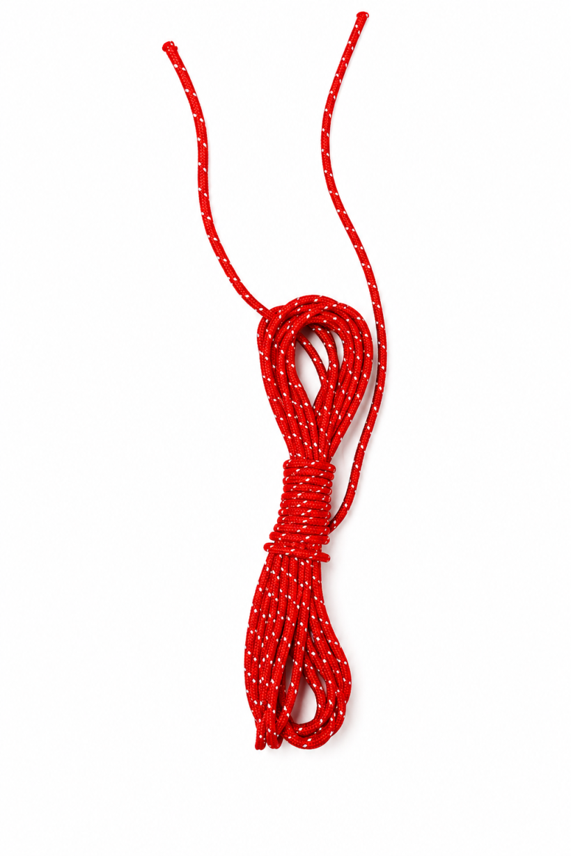 Red Guyline with Reflecs (320cm - 2mm)