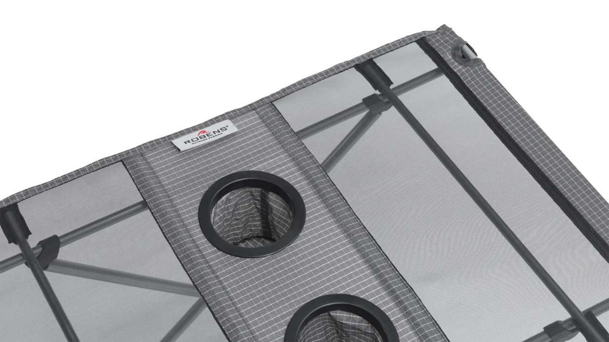 Stoffen oppervlak voor Bushman Table Base Camp